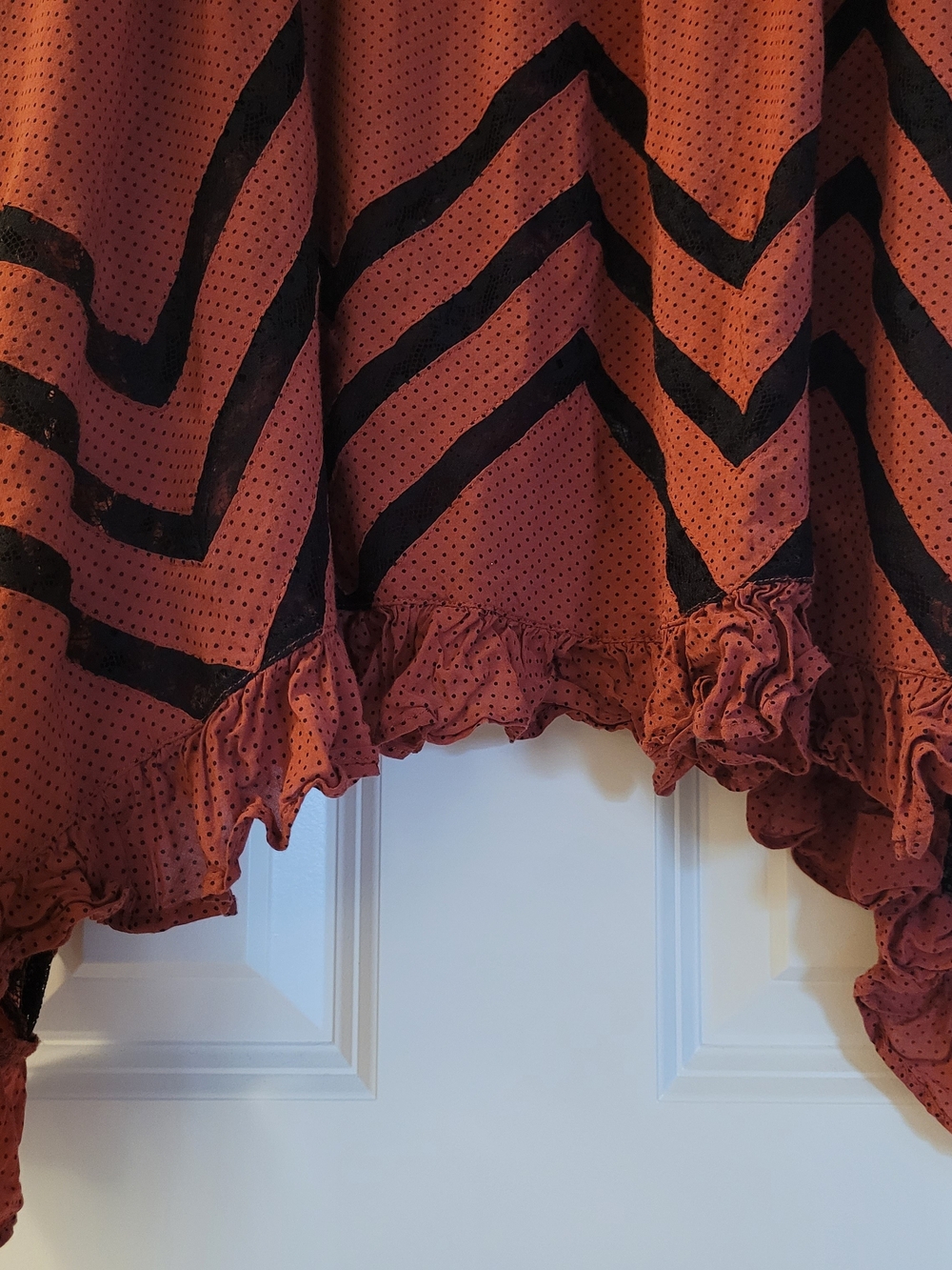 Free People Rust Red Slip with Black Dot Details - Picture 10 of 14